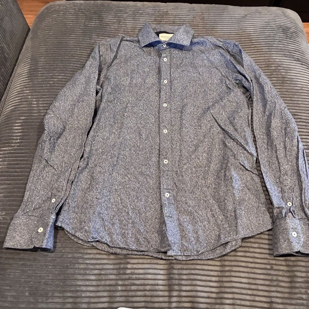 Bruun & Stengade Slim Fit Easy Care Floral Print Long Sleeve Shirt L - Picture 2 of 12